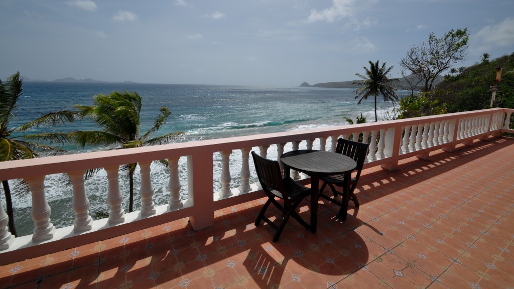 The first thing you see when you arrive at Petite Anse.  All of the rooms have ocean views, and the property has a small semi-private beach