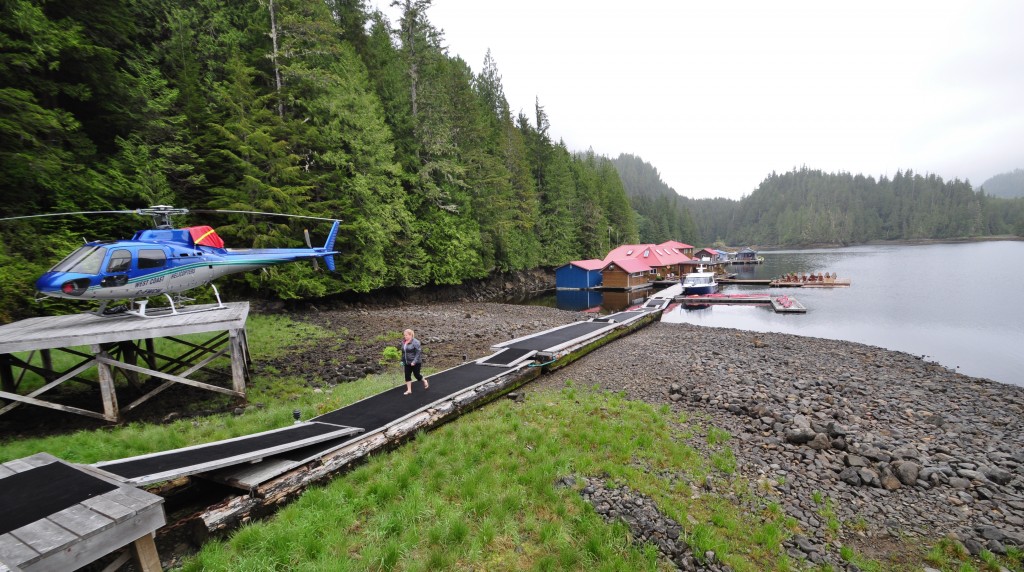 Amanda said she felt giddy the moment we stepped off the chopper and realized where we were - an isolated camp deep in The Great Bear Rainforest - where anything could happen.