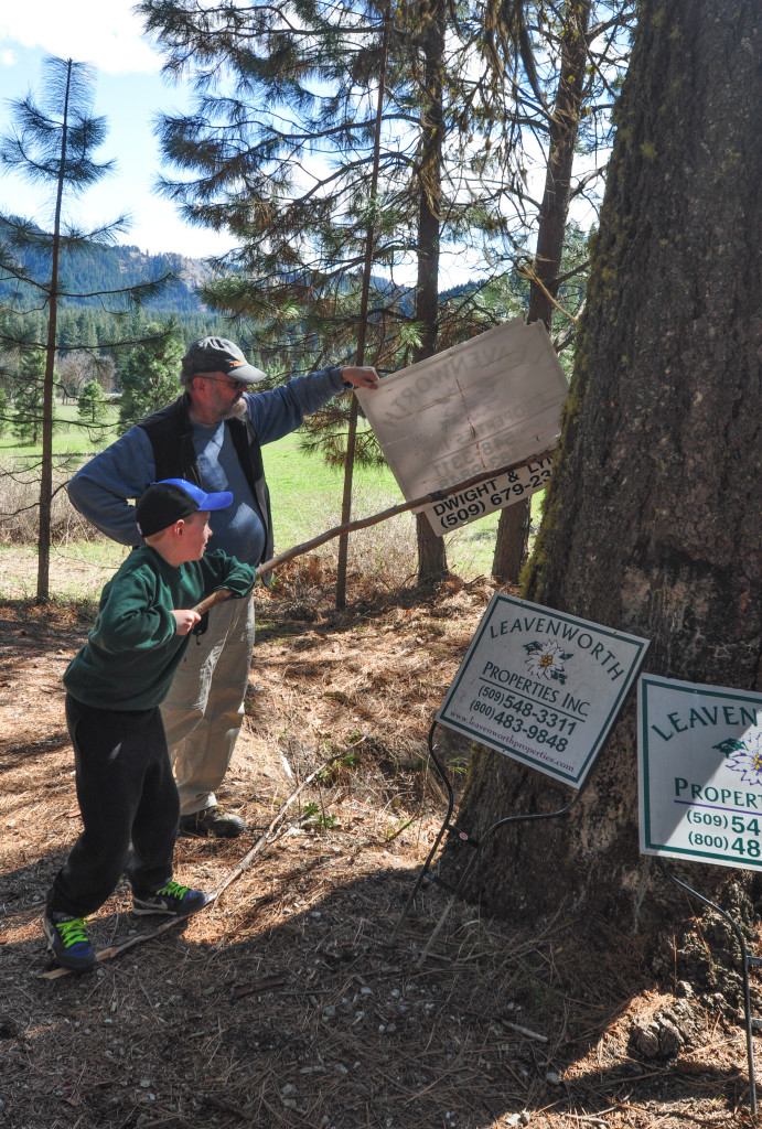 Grandpa and Nephew Zach Taking Down the Real Estate Signs.  That's When You Know it's Real