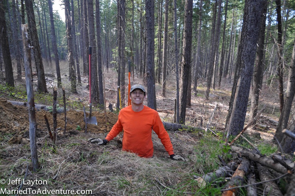 I hope this will be the only time I ever have to stand in an outhouse hole