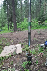 This is what a modern well pump looks like - it lives deep inside the well shaft